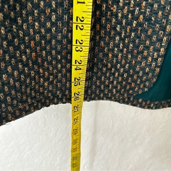 Vintage Chester Weinberg Green Multicolor Woven Stitch Double Breasted Blazer - Picture 4 of 14